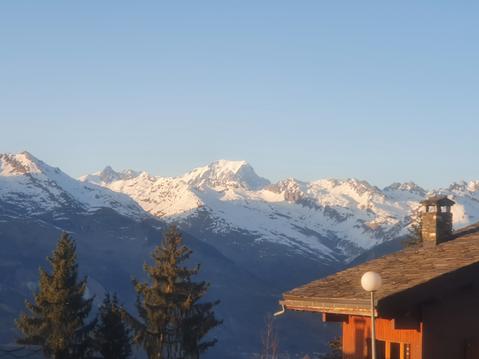 APT vue Mont Blanc à 150m pistes de ski Paradiski